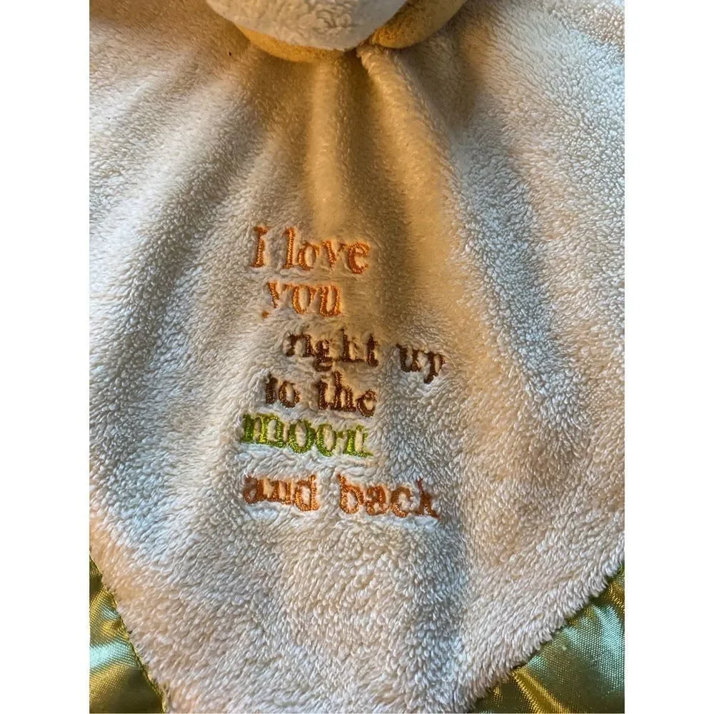 Guess how much I love you brown bunny fleece lovey, blanket 10 x I0
